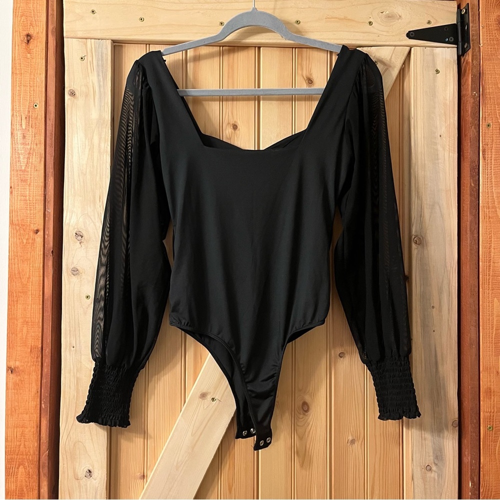 Black Long Sleeve Bodysuit - Picture 2 of 4